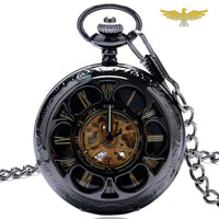 Montre à gousset noire mécanique