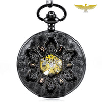 Montre à gousset noire vintage mécanique