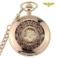 Montre à gousset or rose demi chasseur classique