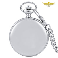 Montre à gousset quartz argent miroir