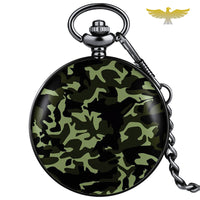 Montre à gousset quartz camouflage militaire
