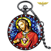 Montre à gousset quartz religieuse Jesus