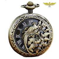 Montre à gousset rétro bronze mécanique phénix