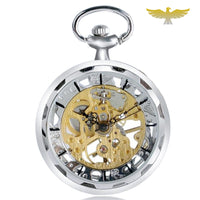 Montre à gousset squelette mécanique argent