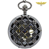 Montre à gousset steampunk noire