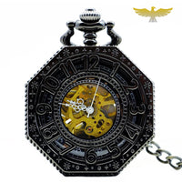 Montre a gousset steampunk octogonale