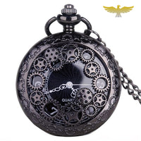 Montre à gousset steampunk quartz rouages