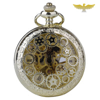 Montre à gousset steampunk rouages dorés