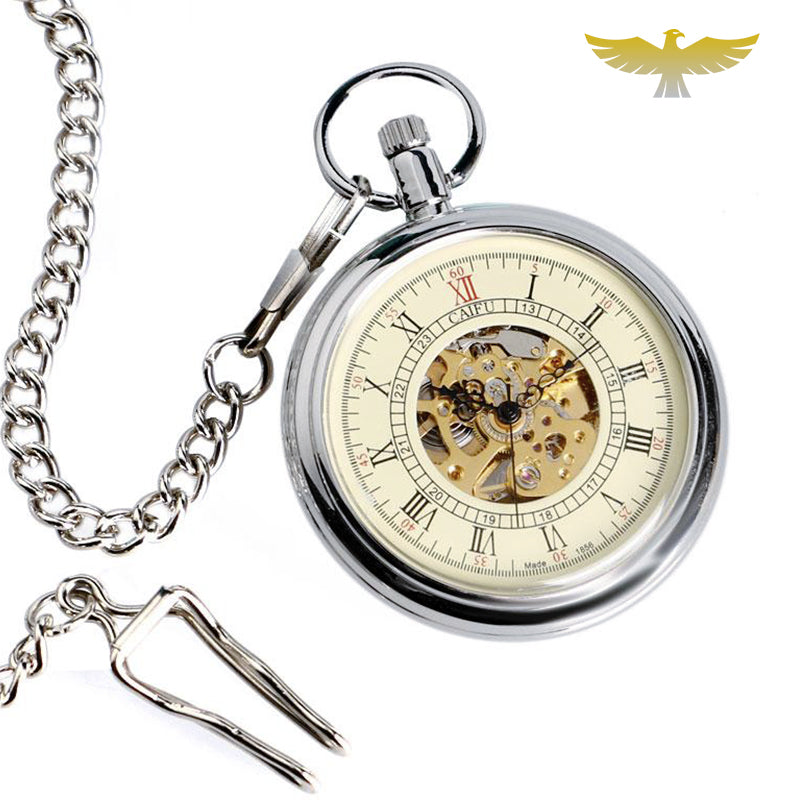 Montre à gousset vintage automatique argent