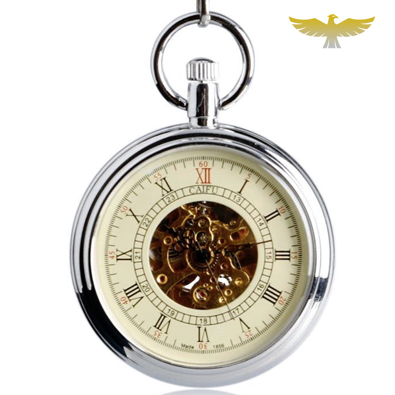 Montre à gousset vintage automatique argent