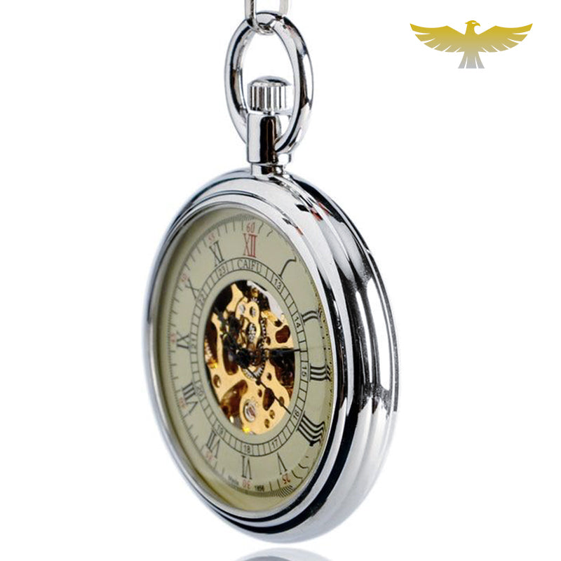 Montre à gousset vintage automatique argent