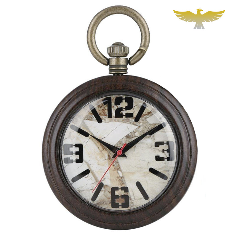Montre à gousset vintage en bois