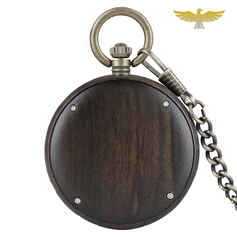 Montre à gousset vintage en bois