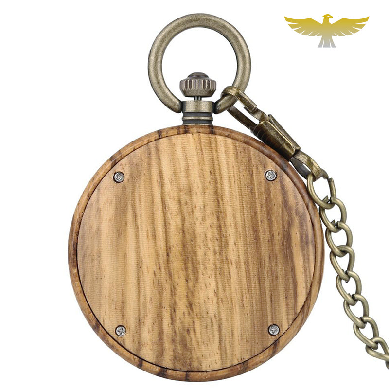 Montre à gousset vintage en bois