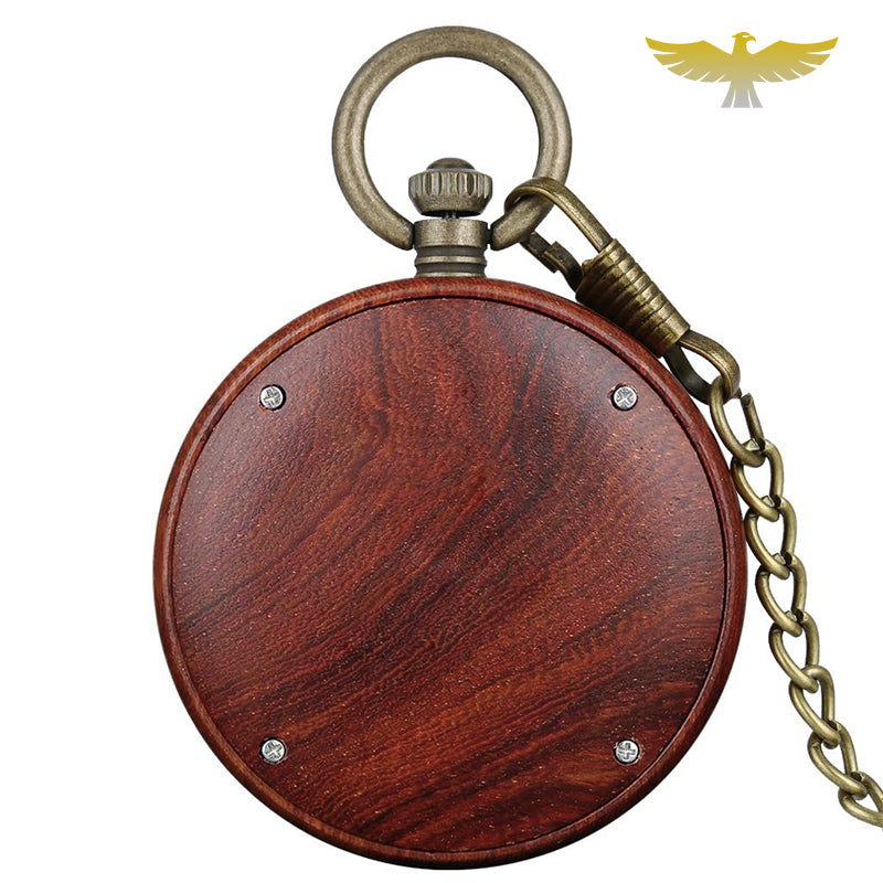 Montre à gousset vintage en bois