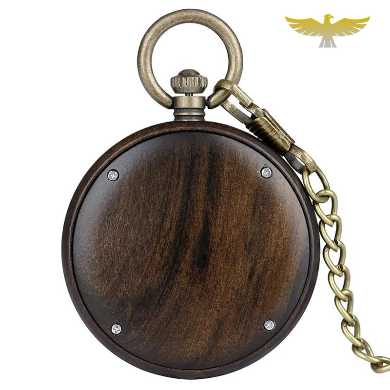 Montre à gousset vintage en bois