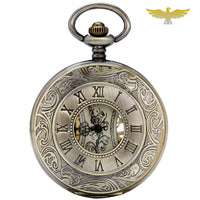 Montre à gousset vintage mécanique bronze demi chasseur