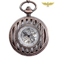 Montre à gousset vintage mécanique Red Copper