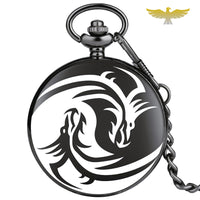 Montre à gousset Yin Yang Dragon