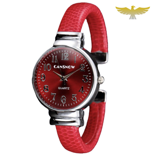Montre bracelet cuir coloré