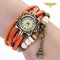 Montre double bracelet Orange