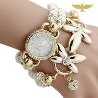 Montre bracelet or à perles