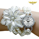 Montre bracelet perles et fleurs