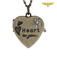 Montre collier coeur 