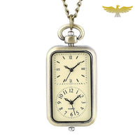 Montre collier double horloge à quartz