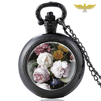Montre collier fleurs charmeuses