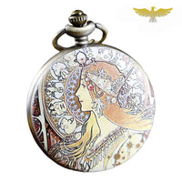 MONTRE COLLIER PENDENTIF DÉESSE ANTIQUE