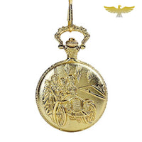 Montre collier pendentif doré