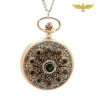 Montre collier pierres précieuses
