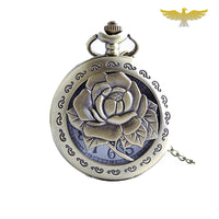 Montre collier vintage bronze Rose Flower