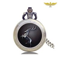 Montre de poche collier bronze