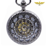 MONTRE DE POCHE GOUSSET STEAMPUNK MAILLECHORT
