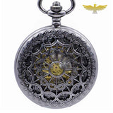 MONTRE DE POCHE GOUSSET STEAMPUNK MAILLECHORT