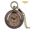 MONTRE DE POCHE GOUSSET EN BOIS WAPA BRUT