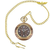 MONTRE DE POCHE GOUSSET EN BOIS ZEBRANO