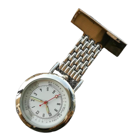 Healeved Montre Infirmière Poche Acier Inoxydable – Montre Lumineuse Avec Porte-Clés, Quartz Précis, Pour Personnel Médical Hôpital