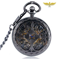 MONTRE DE POCHE GOUSSET STEAMPUNK RHODIUM