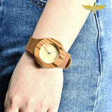 Montre en bois femme à quartz couleur chêne