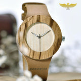 Montre en bois femme à quartz couleur chêne