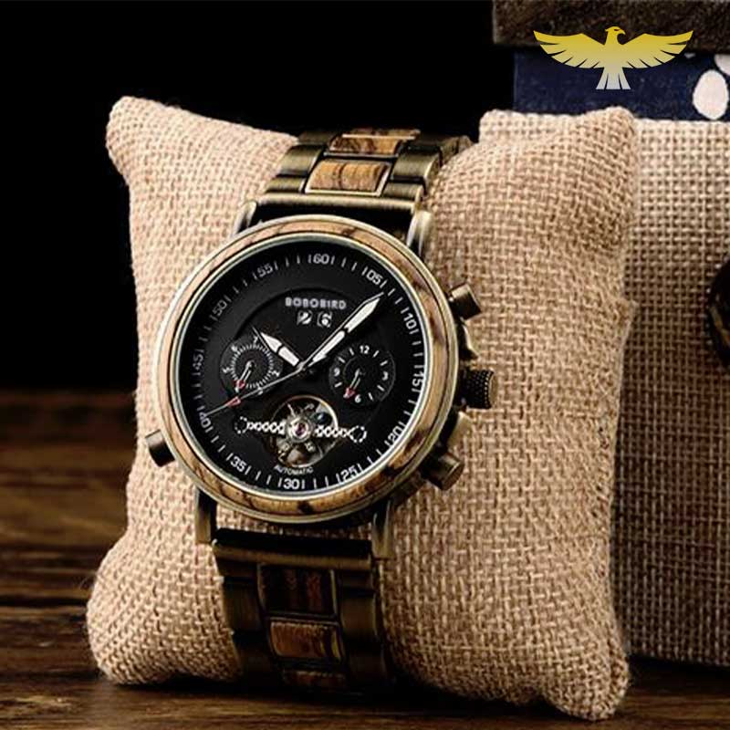 Montre en bois femme automatique sport