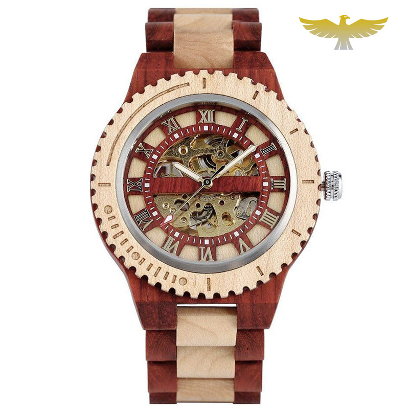 Montre en bois homme automatique REDFIRE