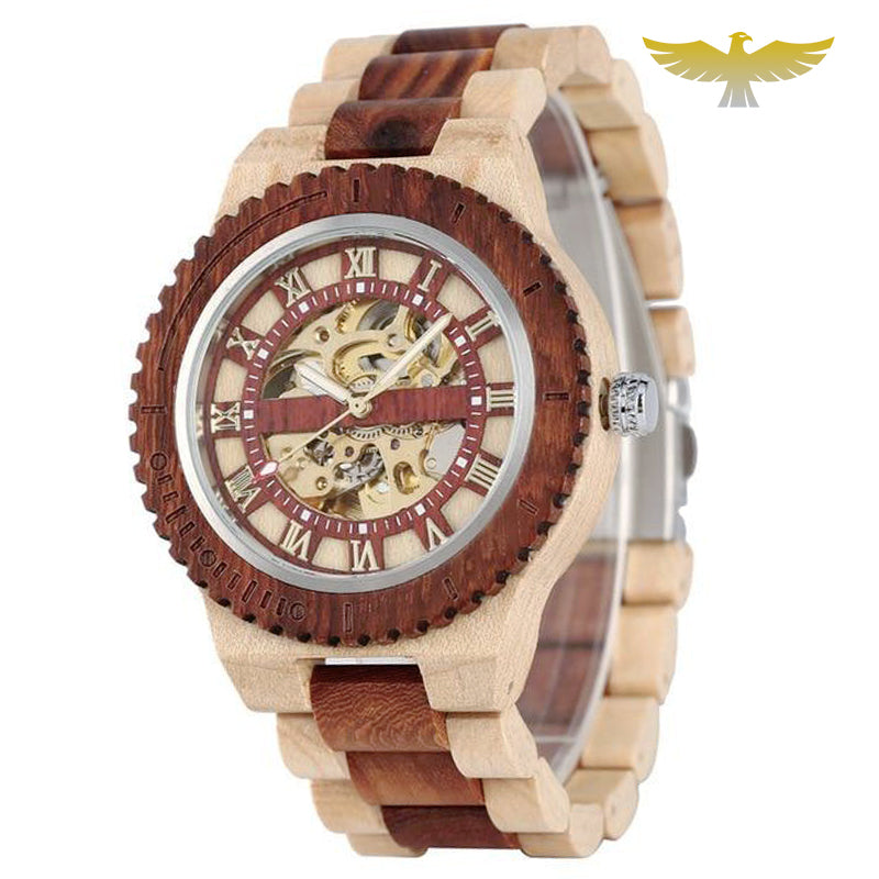 Montre en bois homme automatique REDFIRE