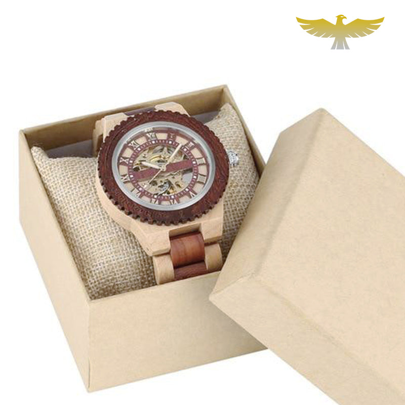 Montre en bois homme automatique REDFIRE