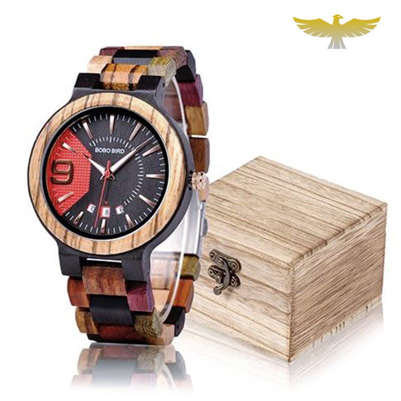 Montre en bois homme avec boite personnalisable