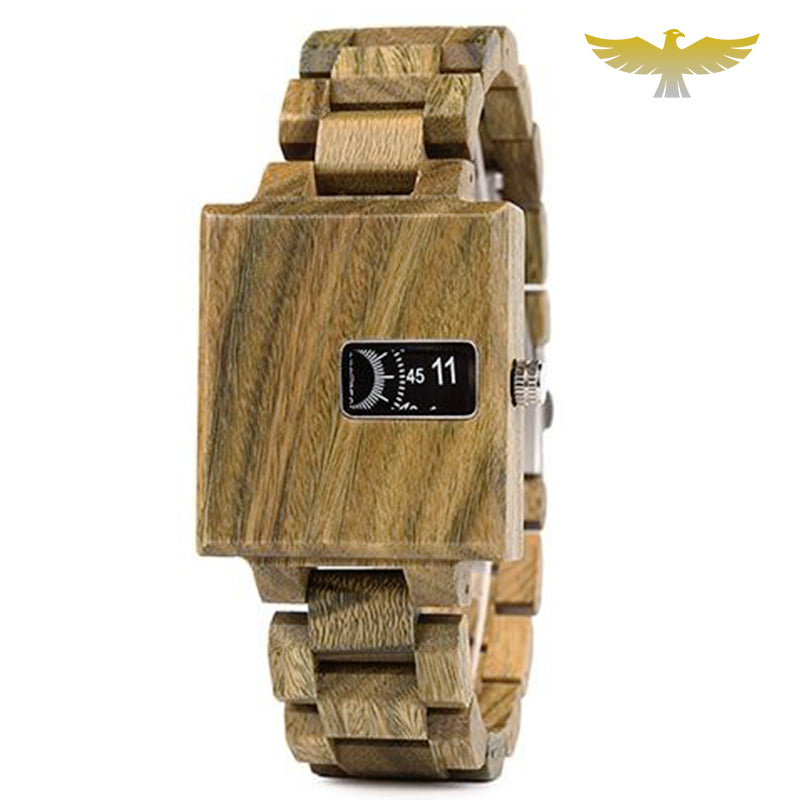 Montre en bois homme carré