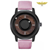 Montre en bois homme magnétique à quartz